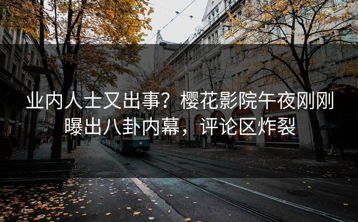 业内人士又出事？樱花影院午夜刚刚曝出八卦内幕，评论区炸裂