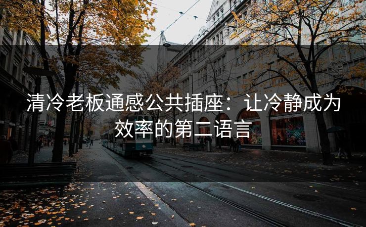 清冷老板通感公共插座：让冷静成为效率的第二语言