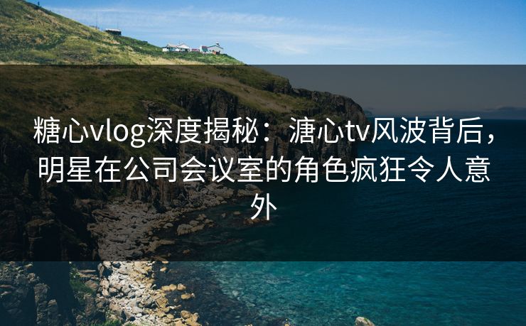 糖心vlog深度揭秘：溏心tv风波背后，明星在公司会议室的角色疯狂令人意外